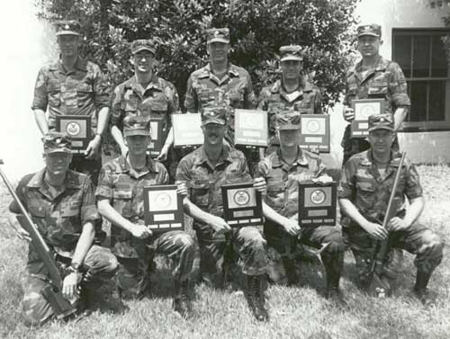 USAR International Rifle Team at 1986 Interservice International Rifle Championships at Fort Benning.