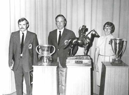 Steven Kern, David Ross III and Margaret Murdock at the SBR Prone Awards at Camp Perry 1972.